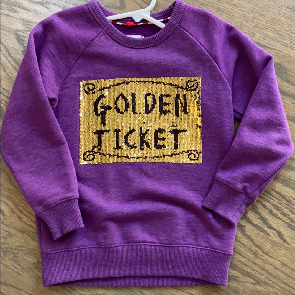 Girls Mini Boden Ronald Dahl Golden ticket